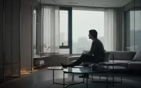 Eine einzelne Person in einem modernen, minimalistischen Raum, die nachdenklich aus einem Fenster blickt. - Foto: über boerse-global.de