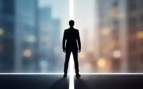 Eine Person steht entschlossen an einer klaren Grenze, symbolisierend das Setzen von Grenzen und das Sagen von Nein. - Foto: über boerse-global.de