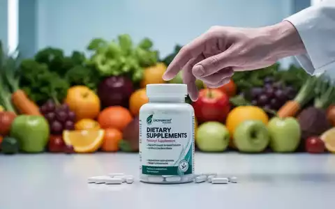 Eine Hand greift nach einer Flasche Nahrungsergänzungsmittel, im Hintergrund verschwommenes frisches Obst und Gemüse. - Foto: über boerse-global.de