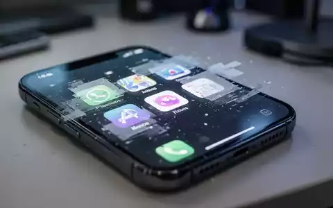 A close-up of a smartphone screen showing app widgets that are partially faded or missing, indicating a software glitch. - Foto: über boerse-global.de