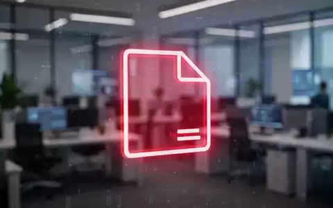Close-up of a digital file icon on a screen with a red error overlay, representing file synchronization problems. - Foto: über boerse-global.de