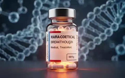 Nahaufnahme einer modernen Medikamentenflasche mit einem unscharfen Hintergrund aus wissenschaftlichen Grafiken, die DNA-Stränge darstellen. - Foto: über boerse-global.de