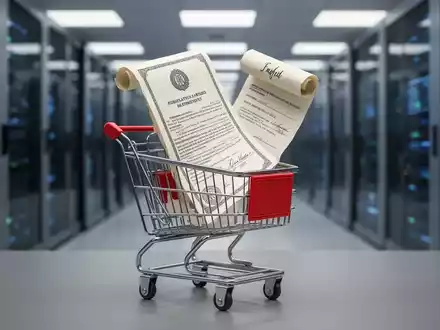 Ein digitaler Einkaufswagen mit einem herausragenden Gesetzestext, der Onlinehandel und neue Widerrufsregeln symbolisiert. - Foto: über boerse-global.de