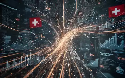 Abstrakte Darstellung von Kapitalflüssen in eine Rückversicherungsinstitution, mit dynamischen Linien und subtilen Datenelementen. - Foto: über boerse-global.de