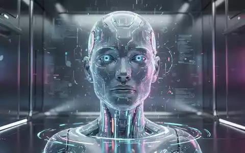 Eine futuristische, leuchtende digitale Benutzeroberfläche, die an einen KI-Assistenten erinnert, mit Apple- und Google-Elementen. - Foto: über boerse-global.de