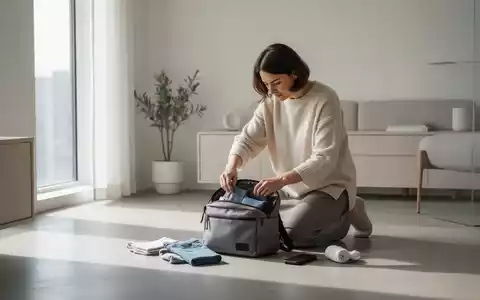 Eine Person packt minimalistisch in einem aufgeräumten, von natürlichem Licht durchfluteten Apartment, um sich auf das digitale Nomadenleben vorzubereiten. - Foto: über boerse-global.de
