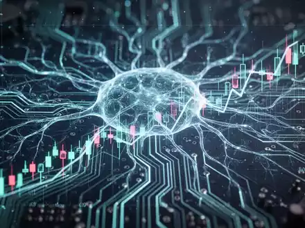 A glowing circuit board with AI neural network patterns and an upward-trending stock market graph, symbolizing technology and financial growth. - Foto: über boerse-global.de
