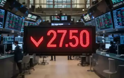 Ein Börsenticker mit der Zahl 27,50 und einem roten Abwärtspfeil, der ein 52-Wochen-Tief bei Steyr Motors symbolisiert. - Foto: über boerse-global.de