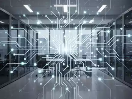Eine stilisierte, leuchtende Darstellung eines neuronalen Netzwerks oder einer Leiterplatte, die komplexe KI-Prozesse und Automatisierung darstellt. - Foto: über boerse-global.de