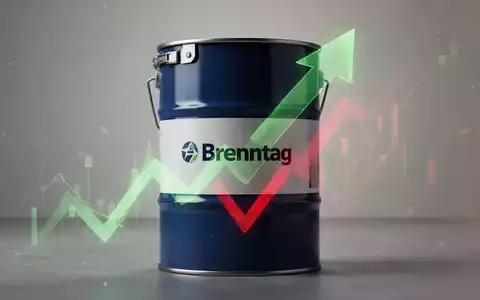 Ein Brenntag-Fass mit stilisierten Pfeilen, die unterschiedliche Analystenmeinungen zu Preiszielen symbolisieren. - Foto: über boerse-global.de