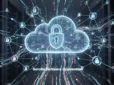 Abstract digital representation of secure cloud computing environments with glowing data streams and interconnected nodes, symbolizing AI integration. - Foto: über boerse-global.de