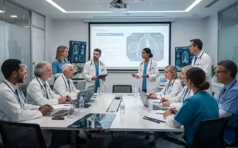 Ärzte und Praxispersonal nehmen an einem professionellen Seminar teil, diskutieren und lernen in einem modernen Raum. - Foto: über boerse-global.de
