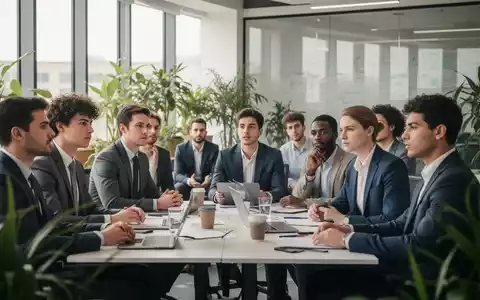 Eine Gruppe moderner Führungskräfte in einem hellen Büro, die an einem Fokus-Training teilnehmen, um ihre Konzentration zu verbessern. - Foto: über boerse-global.de