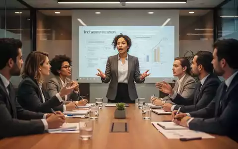 Eine Gruppe von Geschäftsleuten nimmt an einem Kommunikationsworkshop teil, wobei eine Person spricht und andere aufmerksam zuhören. - Foto: über boerse-global.de