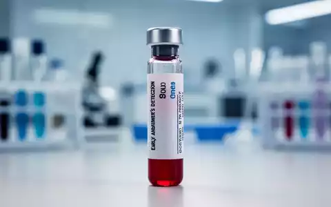 Nahaufnahme eines Blutprobenröhrchens in einem Labor, das die medizinische Forschung und Frühdiagnose von Alzheimer symbolisiert. - Foto: über boerse-global.de