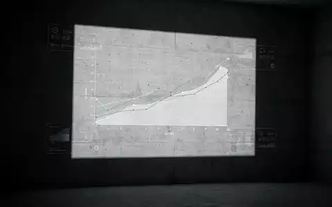 Ein beleuchteter Finanzdaten-Chart projiziert auf eine dunkle Wand, symbolisiert die Bedeutung von Wirtschaftsdaten für den DAX. - Foto: über boerse-global.de