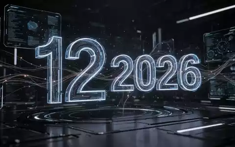 A stylized, glowing '12' and '2026' composed of futuristic digital interface elements and data streams. - Foto: über boerse-global.de