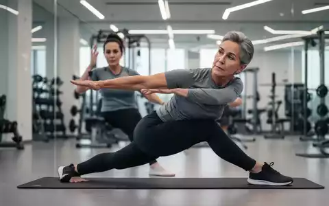 Eine Person über 40 führt eine Rückenstabilitätsübung in einem modernen Fitnessstudio aus. - Foto: über boerse-global.de