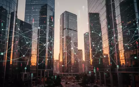 Eine nächtliche Skyline eines modernen Finanzviertels mit beleuchteten Wolkenkratzern, die Stabilität und digitale Vernetzung symbolisieren. - Foto: über boerse-global.de