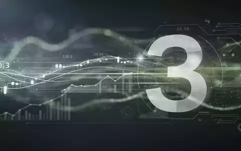 Abstrakte Darstellung von Finanzdatenfluss mit grünen Energiemotiven und einer teilweise verdeckten Ziffer '3'. - Foto: über boerse-global.de