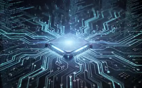 A futuristic, glowing circuit board with intricate pathways and data streams, symbolizing AI and complex problem-solving. - Foto: über boerse-global.de