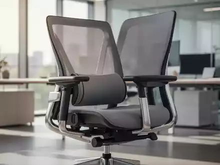 Ein moderner, ergonomischer Bürostuhl mit vielen Einstellmöglichkeiten in einem hellen, aufgeräumten Büro. - Foto: über boerse-global.de
