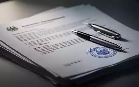 Ein Stapel offizieller deutscher Rechtsdokumente mit einem Stift darauf, der neue Arbeitsrechtsreformen symbolisiert. - Foto: über boerse-global.de