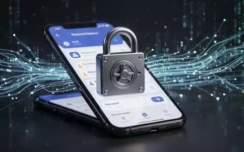 A stylized image of a secure digital padlock on a smartphone screen, representing a password manager update. - Foto: über boerse-global.de