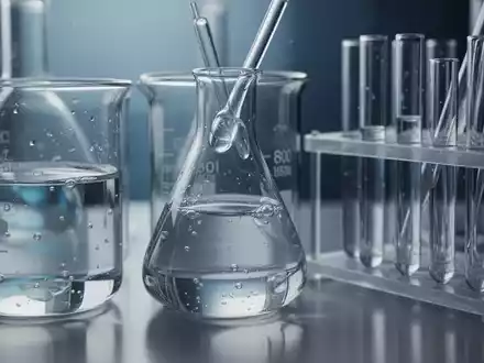 Nahaufnahme einer Laborumgebung mit Reagenzgläsern und Flüssigkeiten, die pharmazeutische Forschung und Entwicklung neuer Medikamente symbolisiert. - Foto: über boerse-global.de