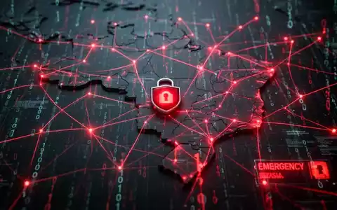 Eine digitale Bedrohung visualisiert als rote Linien über einer stilisierten Karte Brasiliens, die ein Netzwerk und fließenden Binärcode darstellen. - Foto: über boerse-global.de