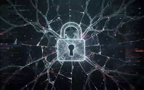 A digital padlock icon overlaid on a fractured, glowing neural network, symbolizing AI vulnerabilities and broken safety protocols. - Foto: über boerse-global.de