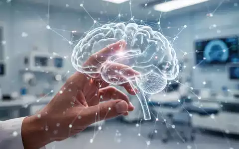 Eine Hand berührt ein leuchtendes neuronales Netzwerk, das Neurostimulation und Schmerzlinderung symbolisiert. - Foto: über boerse-global.de