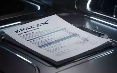 Eine futuristische Darstellung von Finanzdokumenten und Daten, die auf eine Schuldensanierung von SpaceX hinweisen. - Foto: über boerse-global.de