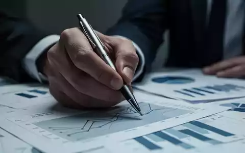 Nahaufnahme einer Hand, die einen Stift über einem Finanzbericht hält, mit unscharfen Diagrammen im Hintergrund. - Foto: über boerse-global.de