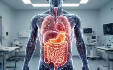Eine stilisierte Darstellung des menschlichen Torsos, die viszerales Fett um innere Organe als leuchtendes, komplexes Netzwerk zeigt. - Foto: über boerse-global.de