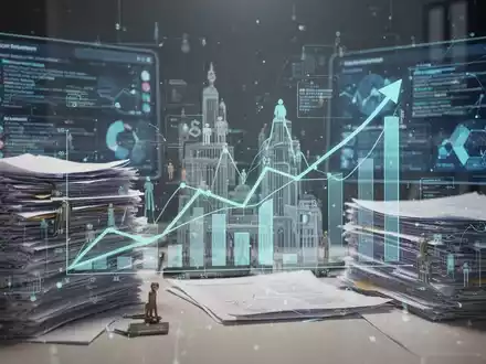 Ein abstraktes Bild der deutschen Steuerreform mit Elementen von Bürokratie und Digitalisierung, das Vereinfachung und Modernisierung symbolisiert. - Foto: über boerse-global.de