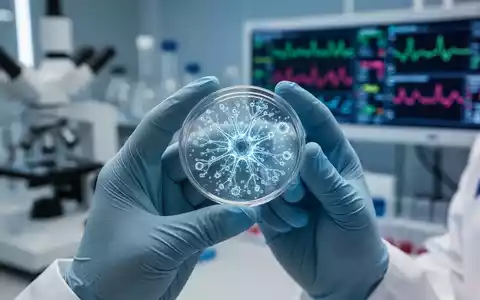 Hände eines Wissenschaftlers in einem Labor, die eine Petrischale mit einer biologischen Probe halten, im Hintergrund unscharfe Laborgeräte. - Foto: über boerse-global.de
