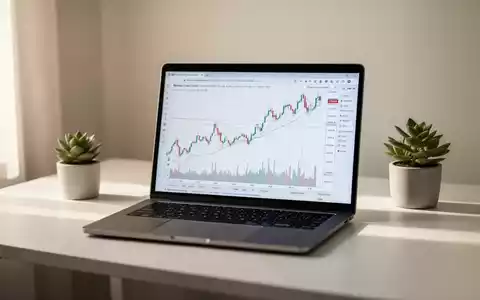 Ein minimalistischer Schreibtisch mit Laptop und Finanzgrafik, symbolisiert finanzielle Unabhängigkeit und frühen Ruhestand. - Foto: über boerse-global.de