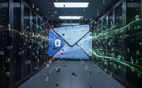 Digital depiction of fragmented data and glowing streams, symbolizing Outlook OST file errors and data management issues. - Foto: über boerse-global.de