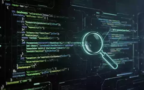 Abstract representation of AI code review, with glowing lines of code on a dark interface and a subtle magnifying glass icon. - Foto: über boerse-global.de