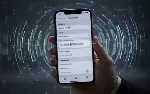 A hand holds an iPhone displaying a network settings screen with a blurred, incorrect phone number, symbolizing a technical glitch. - Foto: über boerse-global.de