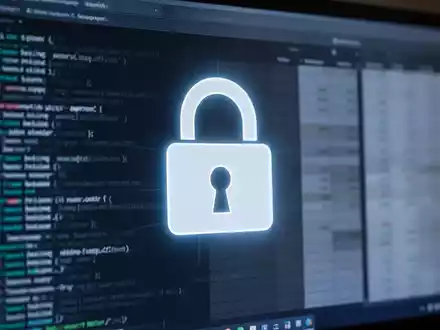 Nahaufnahme eines digitalen Vorhängeschlosses auf einem Computerbildschirm, das eine kritische Sicherheitswarnung anzeigt. - Foto: über boerse-global.de
