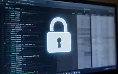 Nahaufnahme eines digitalen Vorhängeschlosses auf einem Computerbildschirm, das eine kritische Sicherheitswarnung anzeigt. - Foto: über boerse-global.de