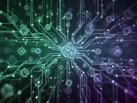 Abstract digital network with glowing lines and nodes, symbolizing efficient data search and system management within a complex database. - Foto: über boerse-global.de