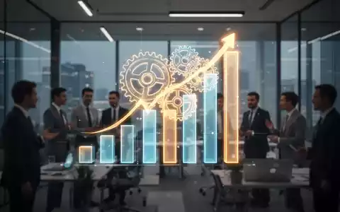 Eine stilisierte Grafik mit steigenden Balkendiagrammen und Zahnrädern, die steigende Kosten und strategische Personalplanung symbolisiert. - Foto: über boerse-global.de