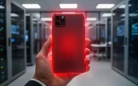 Ein Smartphone mit rotem Hitzeschimmer in einer Hand, im Hintergrund ein unscharfes Büro oder Rechenzentrum. - Foto: über boerse-global.de