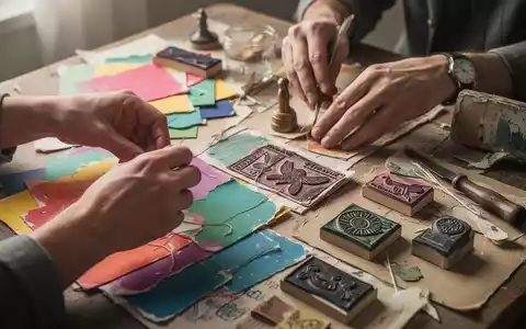 Nahaufnahme von Händen, die aus einem Materialpaket und Upcycling-Materialien basteln, um kreative Objekte zu schaffen. - Foto: über boerse-global.de
