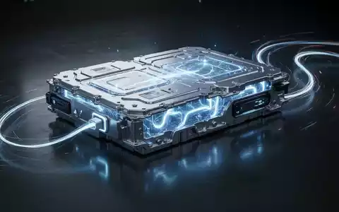 Ein futuristischer Elektrofahrzeug-Batteriepack mit leuchtenden internen Komponenten auf einer dunklen Oberfläche. - Foto: über boerse-global.de