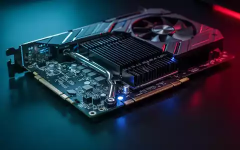 A close-up of a high-performance graphics card (GPU) with intricate circuitry and cooling fins on a dark, reflective surface. - Foto: über boerse-global.de