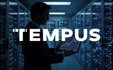 Eine Silhouette eines Geschäftsmannes in einem Serverraum, der ein Tablet mit einem fallenden Aktienkurs hält. - Foto: über boerse-global.de